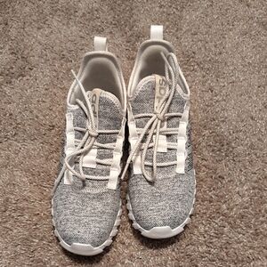 Adidas Knit Gray and Cream Sneakers
